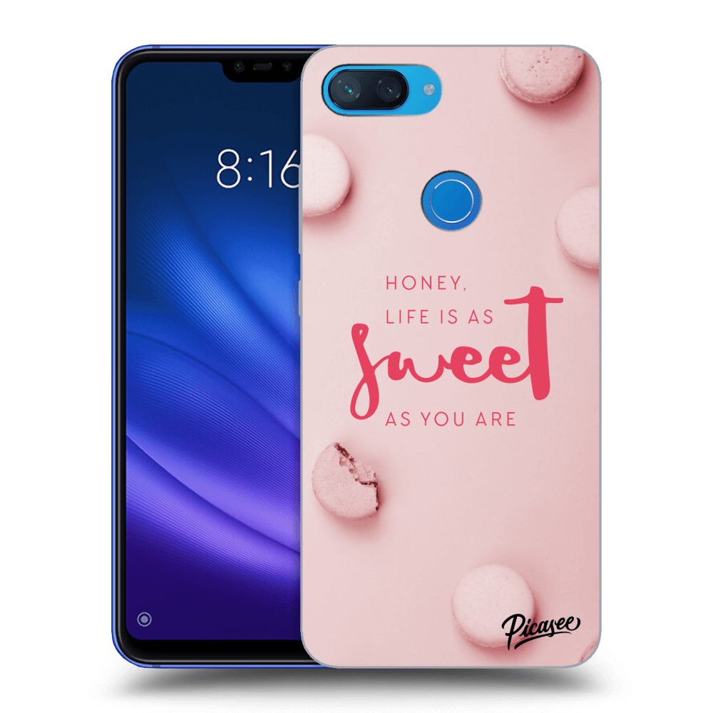 Picasee Xiaomi Mi 8 Lite Hülle - Schwarzes Silikon - Life is as sweet as you are