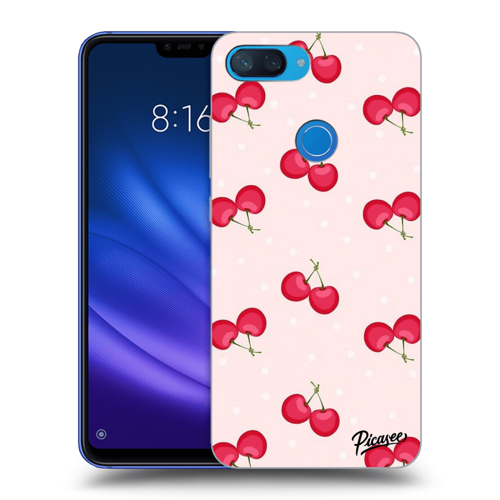 Picasee Xiaomi Mi 8 Lite Hülle - Schwarzes Silikon - Cherries