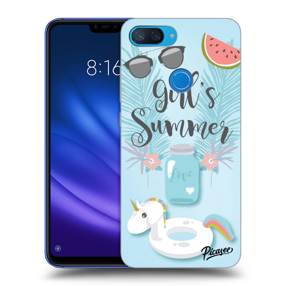 Picasee Xiaomi Mi 8 Lite Hülle - Schwarzes Silikon - Girls Summer