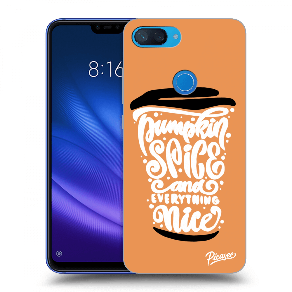 Picasee Xiaomi Mi 8 Lite Hülle - Schwarzes Silikon - Pumpkin coffee
