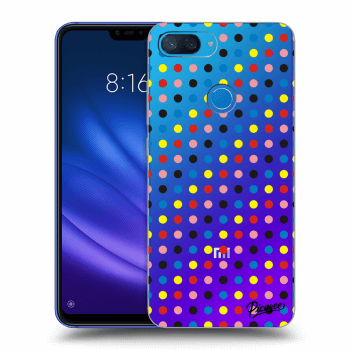Picasee Xiaomi Mi 8 Lite Hülle - Transparentes Silikon - Colorful dots
