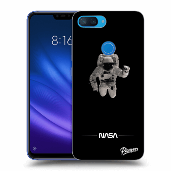 Picasee Xiaomi Mi 8 Lite Hülle - Schwarzes Silikon - Astronaut Minimal