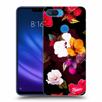 Picasee Xiaomi Mi 8 Lite Hülle - Transparentes Silikon - Flowers and Berries