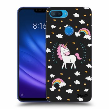 Picasee Xiaomi Mi 8 Lite Hülle - Schwarzes Silikon - Unicorn star heaven
