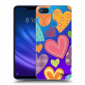 Picasee Xiaomi Mi 8 Lite Hülle - Transparentes Silikon - Colored heart