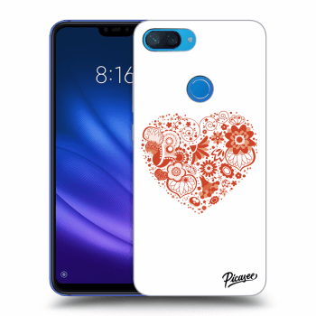 Picasee Xiaomi Mi 8 Lite Hülle - Transparentes Silikon - Big heart