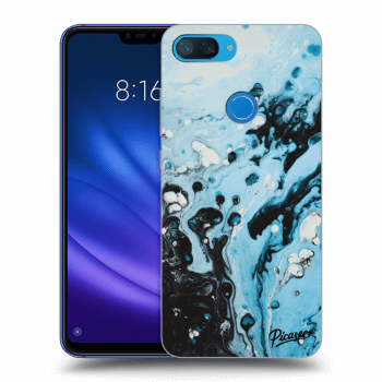 Picasee Xiaomi Mi 8 Lite Hülle - Schwarzes Silikon - Organic blue