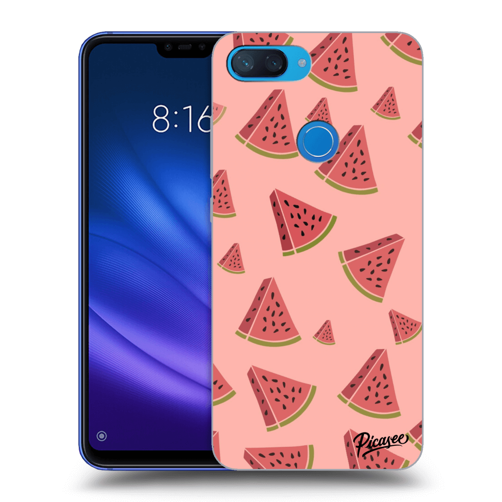 Picasee Xiaomi Mi 8 Lite Hülle - Schwarzes Silikon - Watermelon