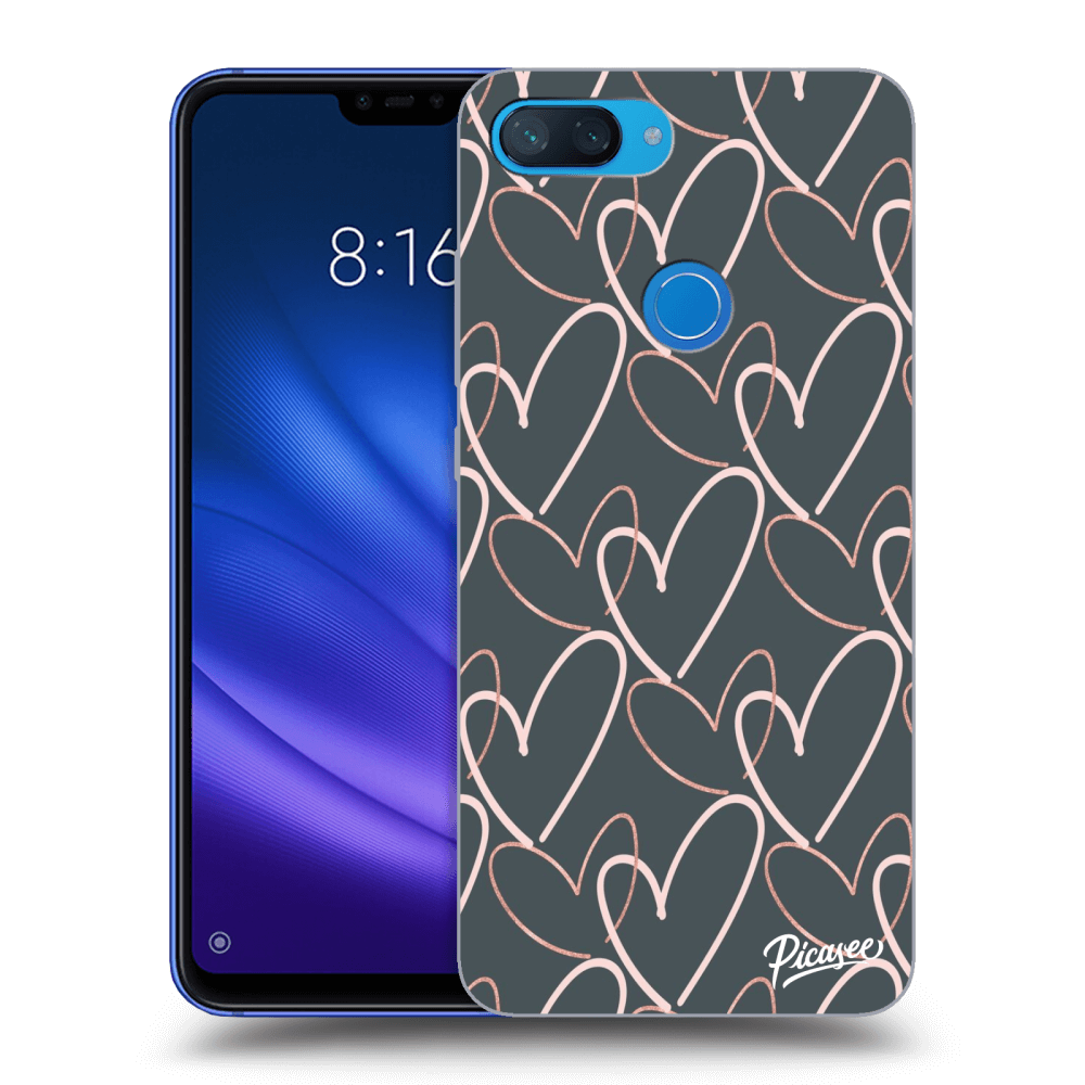 Picasee Xiaomi Mi 8 Lite Hülle - Schwarzes Silikon - Lots of love
