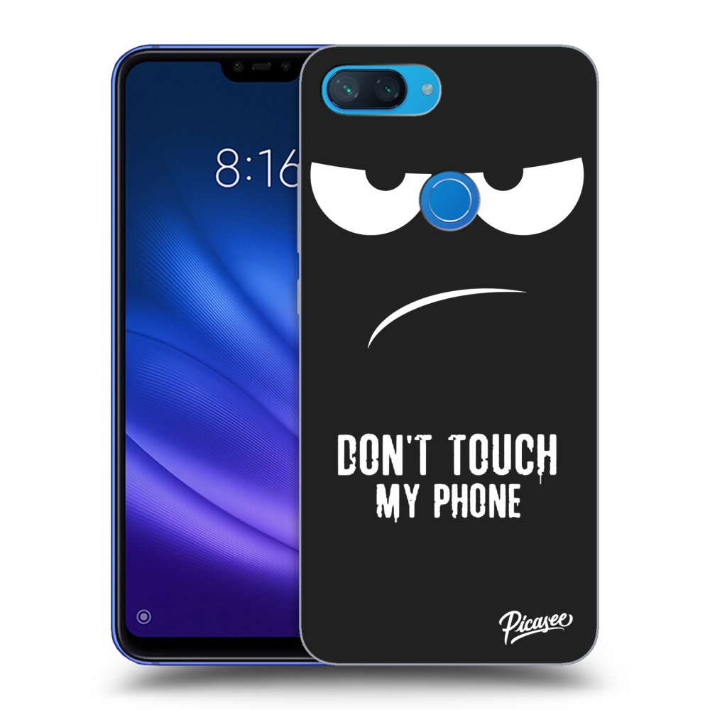 Picasee Xiaomi Mi 8 Lite Hülle - Schwarzes Silikon - Don't Touch My Phone