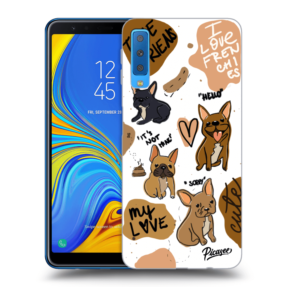 Picasee Samsung Galaxy A7 2018 A750F Hülle - Transparentes Silikon - Frenchies