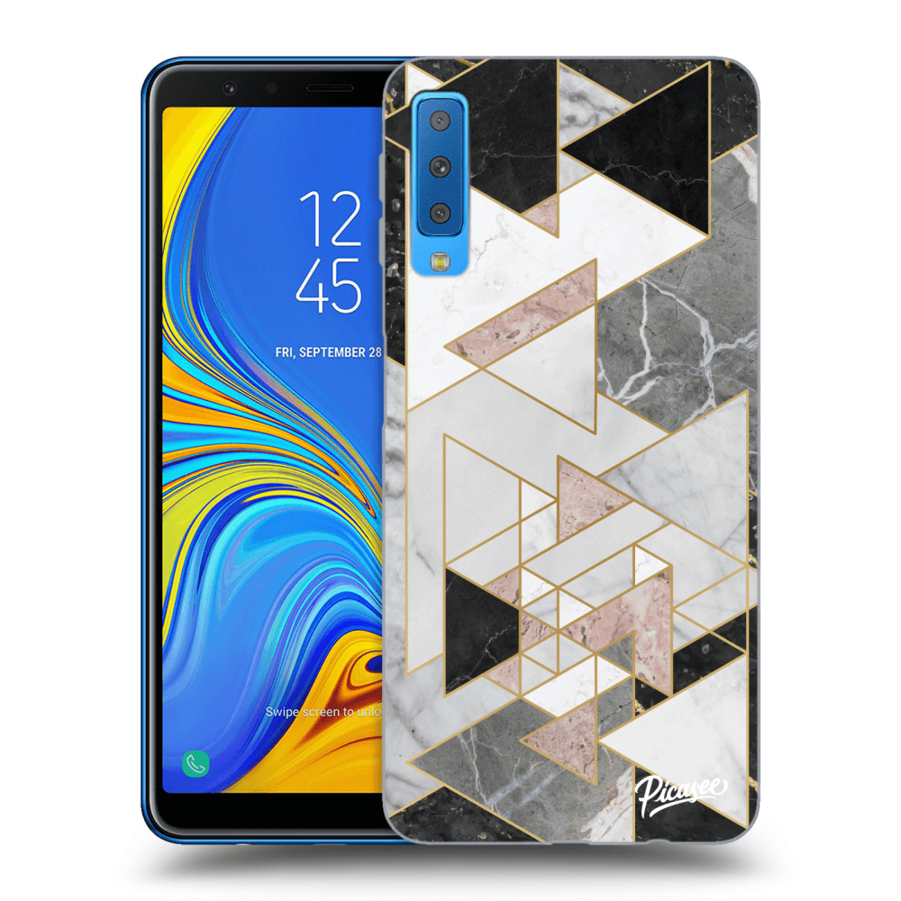 Picasee Samsung Galaxy A7 2018 A750F Hülle - Transparentes Silikon - Light geometry