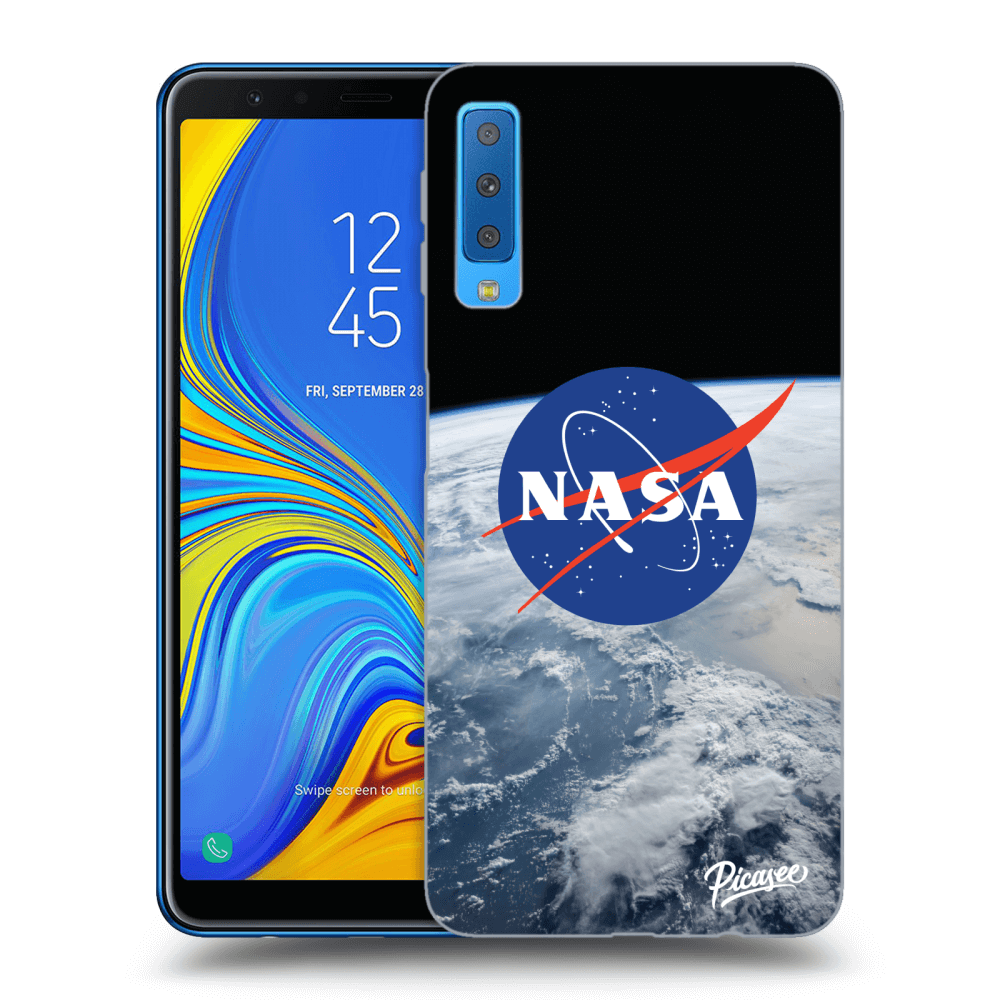 Picasee Samsung Galaxy A7 2018 A750F Hülle - Schwarzes Silikon - Nasa Earth