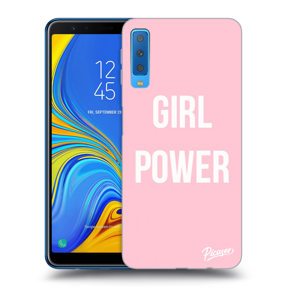 Picasee Samsung Galaxy A7 2018 A750F Hülle - Schwarzes Silikon - Girl power