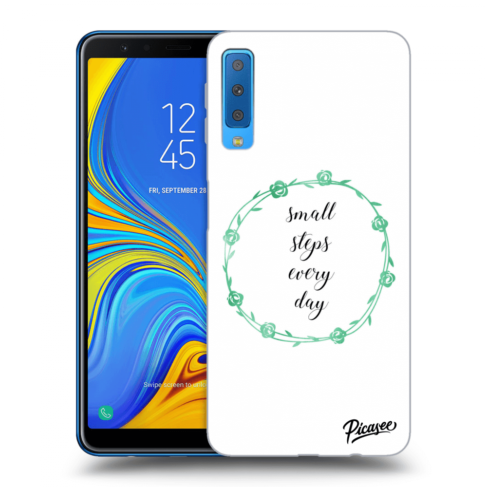 Picasee Samsung Galaxy A7 2018 A750F Hülle - Transparentes Silikon - Small steps every day