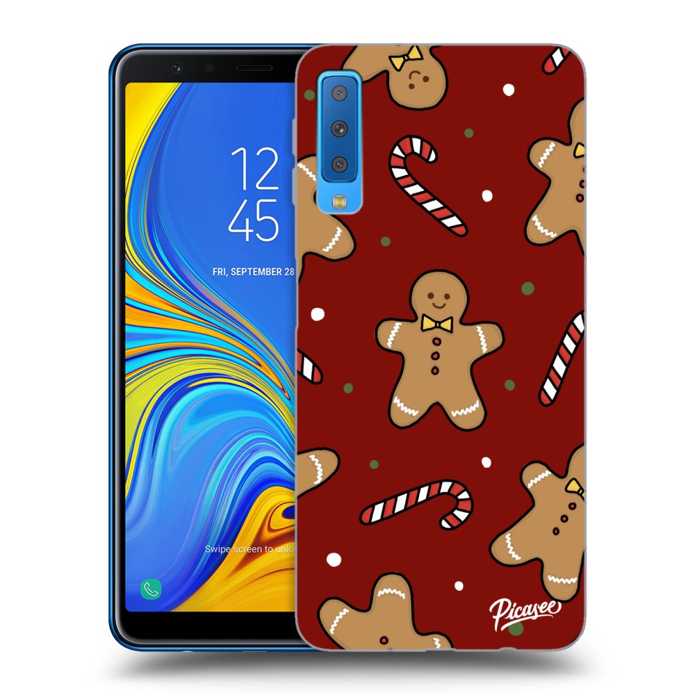 Picasee Samsung Galaxy A7 2018 A750F Hülle - Schwarzes Silikon - Gingerbread 2