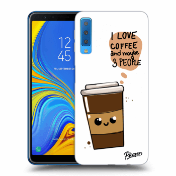 Picasee Samsung Galaxy A7 2018 A750F Hülle - Transparentes Silikon - Cute coffee