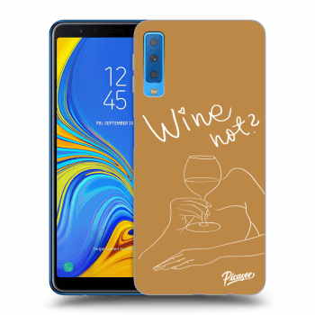 Picasee Samsung Galaxy A7 2018 A750F Hülle - Schwarzes Silikon - Wine not