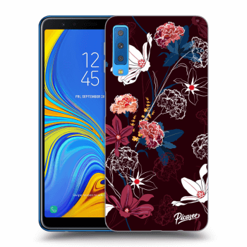 Picasee Samsung Galaxy A7 2018 A750F Hülle - Transparentes Silikon - Dark Meadow