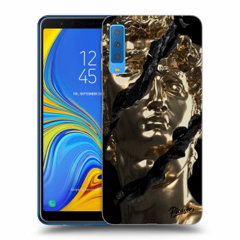 Picasee Samsung Galaxy A7 2018 A750F Hülle - Schwarzes Silikon - Golder