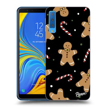 Picasee Samsung Galaxy A7 2018 A750F Hülle - Schwarzes Silikon - Gingerbread