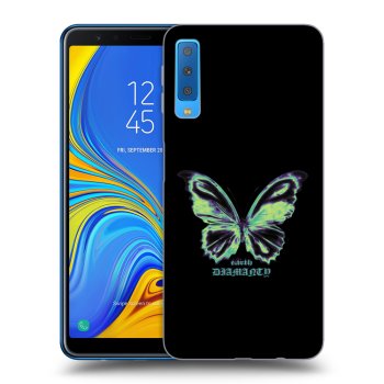 Picasee Samsung Galaxy A7 2018 A750F Hülle - Schwarzes Silikon - Diamanty Blue