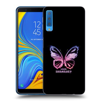 Picasee Samsung Galaxy A7 2018 A750F Hülle - Transparentes Silikon - Diamanty Purple