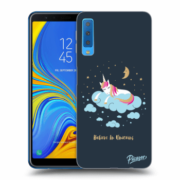 Picasee Samsung Galaxy A7 2018 A750F Hülle - Schwarzes Silikon - Believe In Unicorns