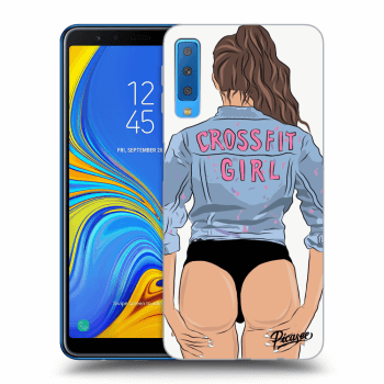 Picasee Samsung Galaxy A7 2018 A750F Hülle - Transparentes Silikon - Crossfit girl - nickynellow