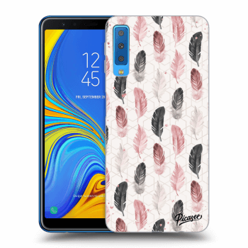 Picasee Samsung Galaxy A7 2018 A750F Hülle - Transparentes Silikon - Feather 2