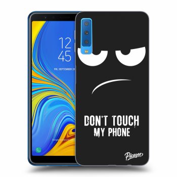 Picasee Samsung Galaxy A7 2018 A750F Hülle - Schwarzes Silikon - Don't Touch My Phone