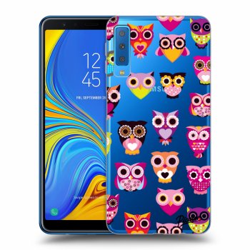 Picasee Samsung Galaxy A7 2018 A750F Hülle - Transparentes Silikon - Owls