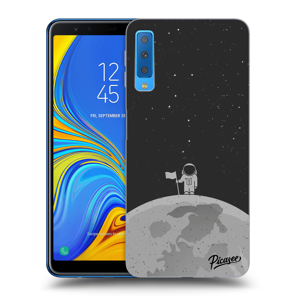 Picasee Samsung Galaxy A7 2018 A750F Hülle - Schwarzes Silikon - Astronaut