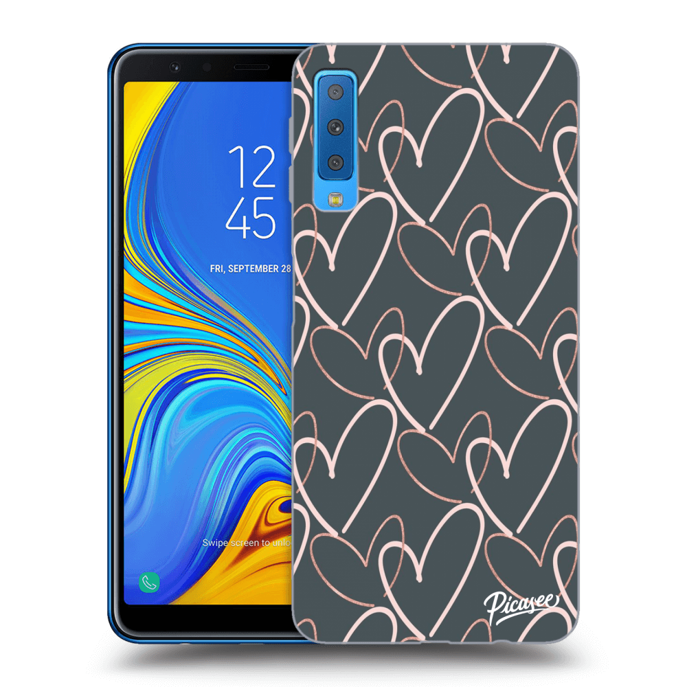Picasee Samsung Galaxy A7 2018 A750F Hülle - Transparentes Silikon - Lots of love