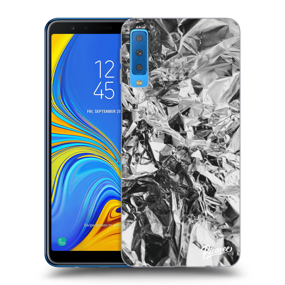 Picasee Samsung Galaxy A7 2018 A750F Hülle - Transparentes Silikon - Chrome