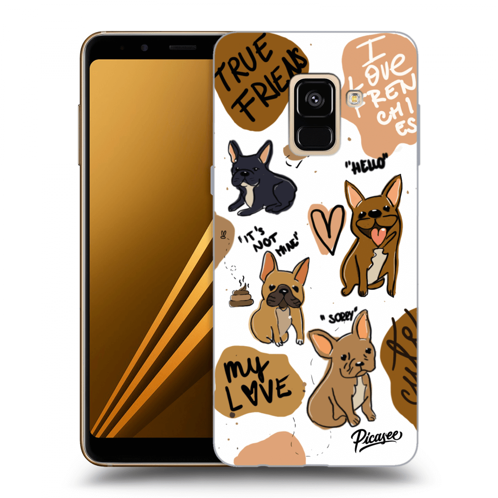 Picasee Samsung Galaxy A8 2018 A530F Hülle - Transparentes Silikon - Frenchies