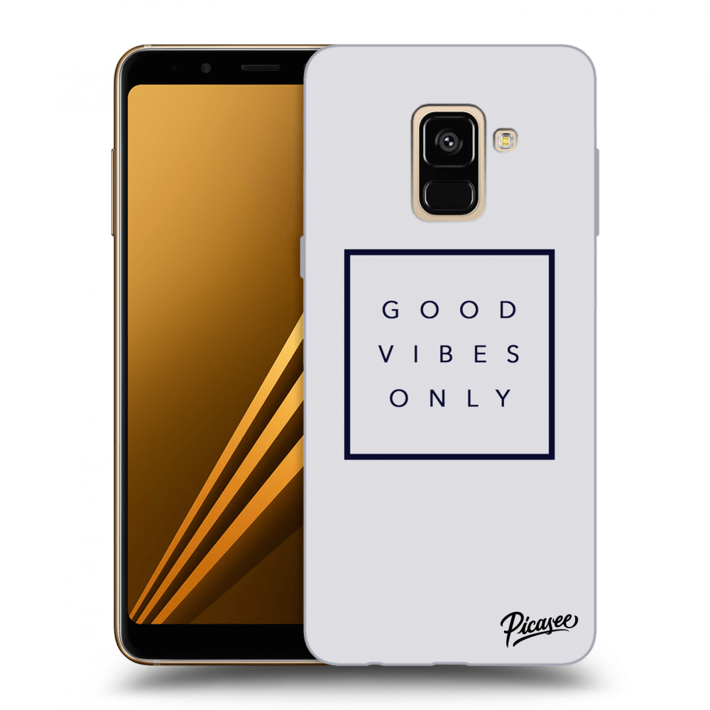 Picasee Samsung Galaxy A8 2018 A530F Hülle - Transparentes Silikon - Good vibes only