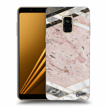 Hülle für Samsung Galaxy A8 2018 A530F - Pink geometry