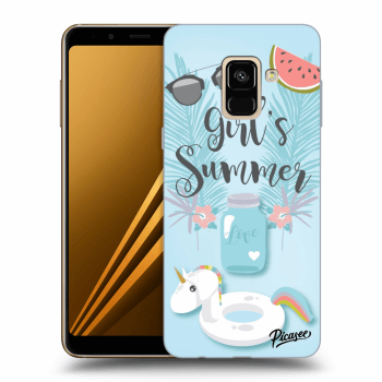 Picasee Samsung Galaxy A8 2018 A530F Hülle - Transparentes Silikon - Girls Summer