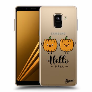 Picasee Samsung Galaxy A8 2018 A530F Hülle - Transparentes Silikon - Hallo Fall
