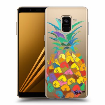 Picasee Samsung Galaxy A8 2018 A530F Hülle - Transparentes Silikon - Pineapple