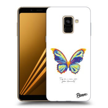 Picasee Samsung Galaxy A8 2018 A530F Hülle - Transparentes Silikon - Diamanty White