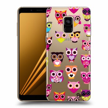 Picasee Samsung Galaxy A8 2018 A530F Hülle - Transparentes Silikon - Owls