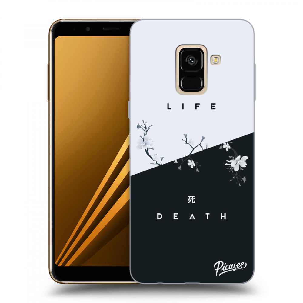 Picasee Samsung Galaxy A8 2018 A530F Hülle - Schwarzes Silikon - Life - Death
