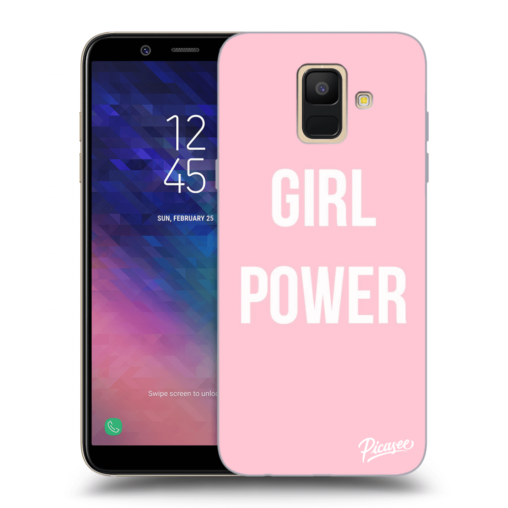Picasee Samsung Galaxy A6 A600F Hülle - Transparentes Silikon - Girl power