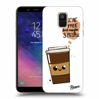 Picasee Samsung Galaxy A6 A600F Hülle - Transparentes Silikon - Cute coffee