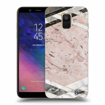 Hülle für Samsung Galaxy A6 A600F - Pink geometry