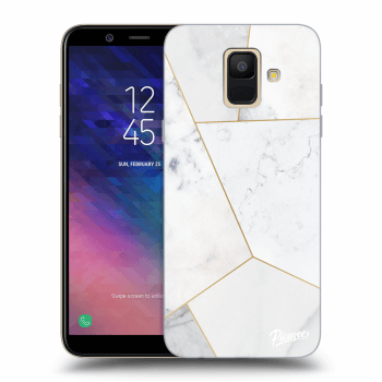 Hülle für Samsung Galaxy A6 A600F - White tile