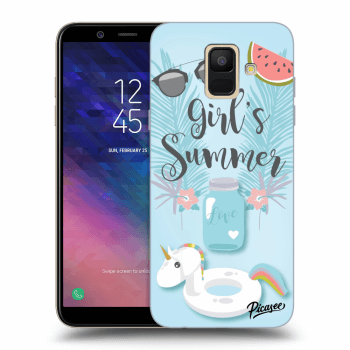 Picasee Samsung Galaxy A6 A600F Hülle - Transparentes Silikon - Girls Summer