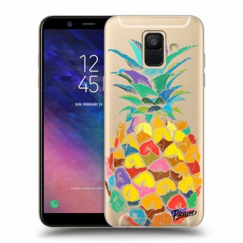 Picasee Samsung Galaxy A6 A600F Hülle - Transparentes Silikon - Pineapple